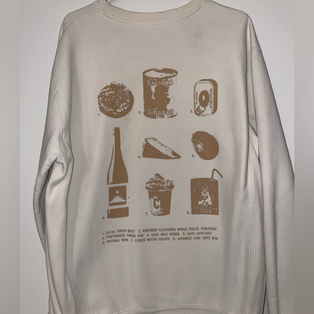 Foxtrot Market Cream Crewneck Sweatshirt Long Sleeve